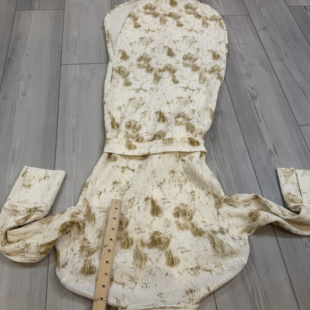 Anthropologie - Little Lies Crinkle Dye Tie Waist Shirt Midi Dress Size Small - Picture 13 of 13